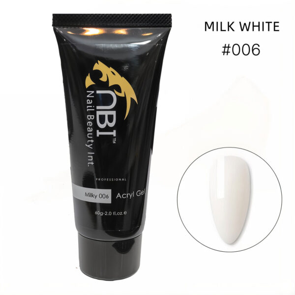 پلی ژل کاشت ناخن شیری 60 گرم ان بی آی NBI - Image 1