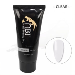 پلی ژل کاشت ناخن کلیر بی رنگ 60 گرم ان بی آی NBI