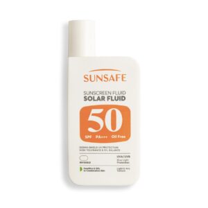 ضد آفتاب فلوئید سان سیف مدل Solar Fluid با SPF 50 مناسب پوست های چرب تا مختلط